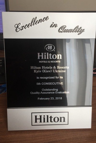 Готель Hilton Kyiv отримав нагороду